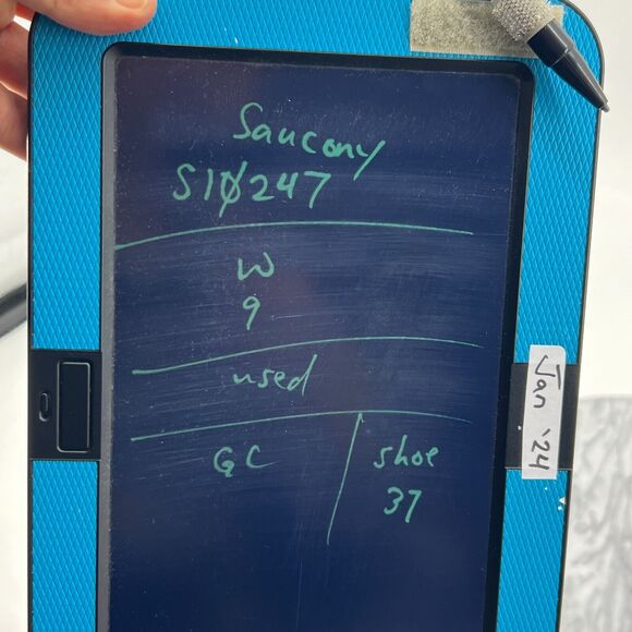 Saucony Womens 9 Omni 13 Running Shoes Silver Blue Lace Up Athletic Breathable - Picture 12 of 13